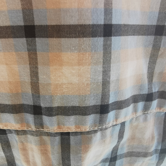 Bristol & Bull Brown, Light Blue, Tan and White Checkered Mens Shirt Size L - Picture 6 of 8